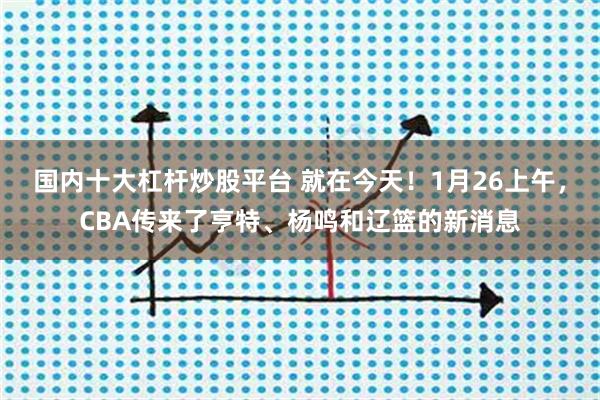 国内十大杠杆炒股平台 就在今天!1月26上午,CBA传来了亨特、杨鸣和辽篮的新消息